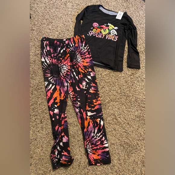 NWT Girls Topgal Long Sleeves + Pants Pajama Set, “Spooky Vibes” Size 10 - Picture 1 of 4